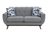 Everton Gray Loveseat - Ornate Home