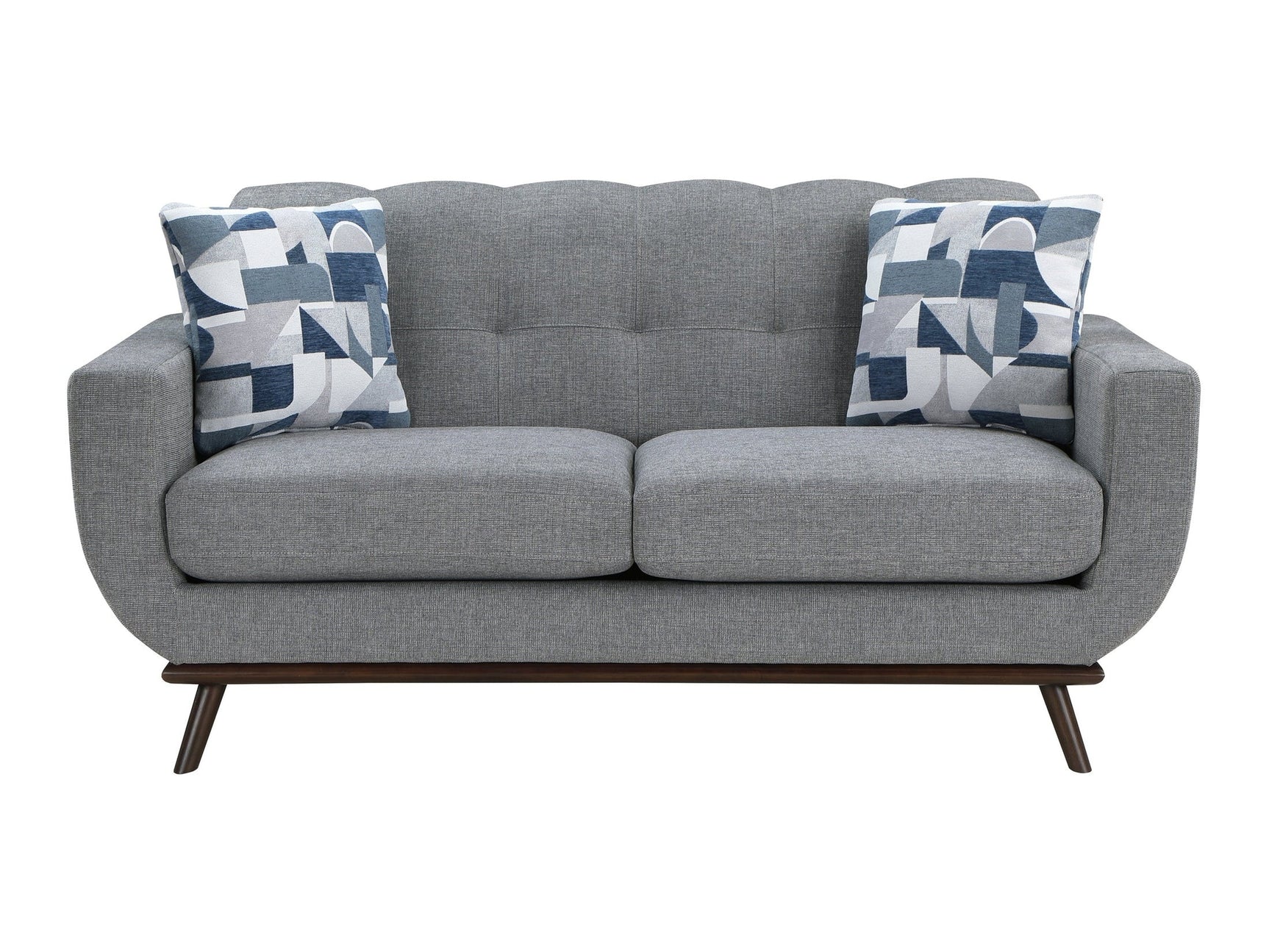 Everton Gray Loveseat - Ornate Home