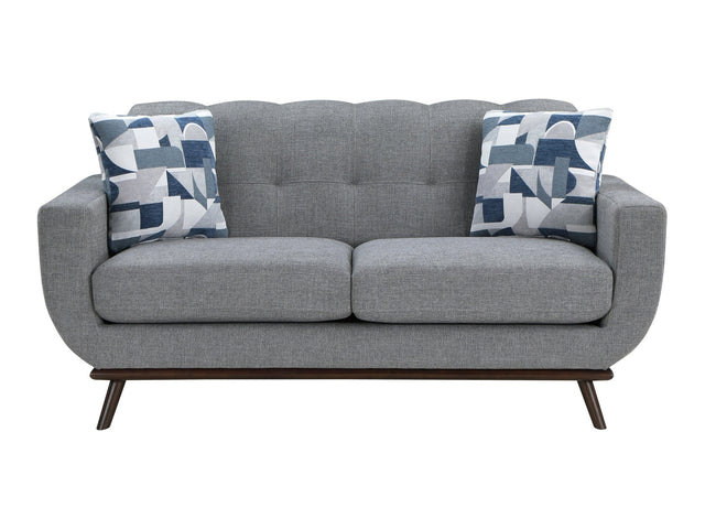 Everton Gray Loveseat - Ornate Home