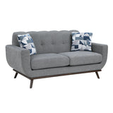 Everton Gray Loveseat - Ornate Home