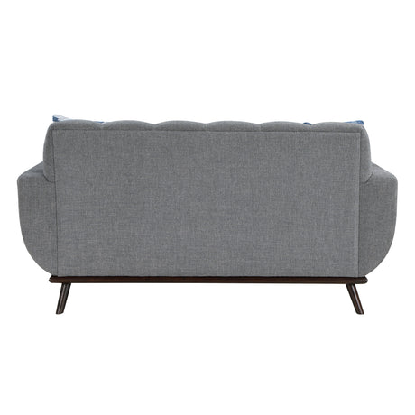 Everton Gray Loveseat - Ornate Home
