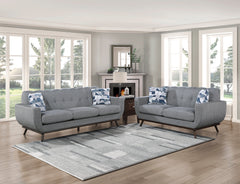Everton Gray Loveseat - Ornate Home