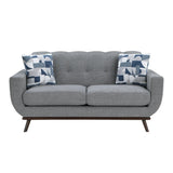 Everton Gray Loveseat - Ornate Home