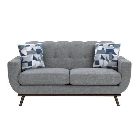 Everton Gray Loveseat - Ornate Home