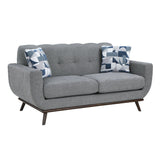 Everton Gray Loveseat - Ornate Home
