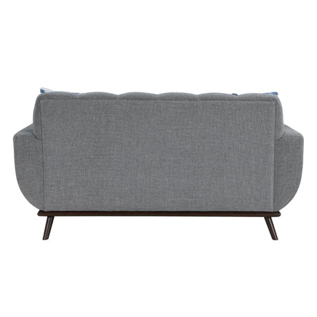 Everton Gray Loveseat - Ornate Home