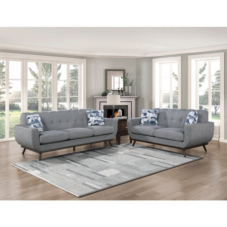 Everton Gray Loveseat - Ornate Home