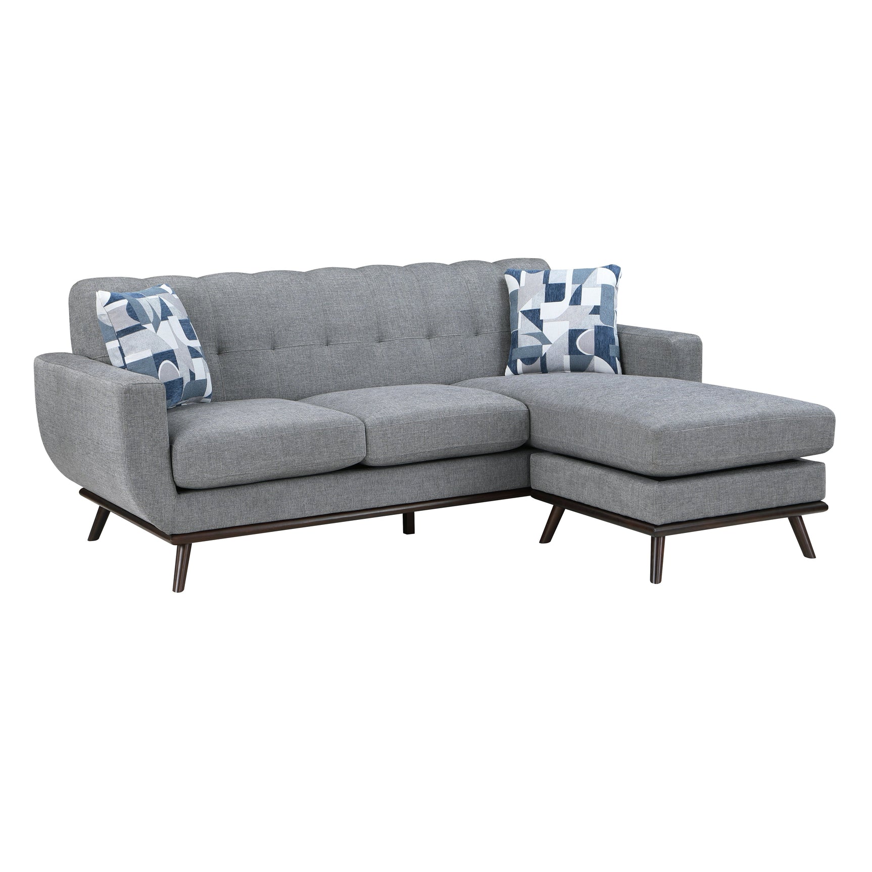 Everton Gray Reversible Sofa Chaise - Ornate Home