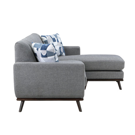 Everton Gray Reversible Sofa Chaise - Ornate Home