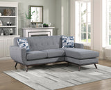 Everton Gray Reversible Sofa Chaise - Ornate Home