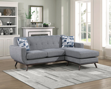 Everton Gray Reversible Sofa Chaise - Ornate Home