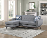 Everton Gray Reversible Sofa Chaise - Ornate Home