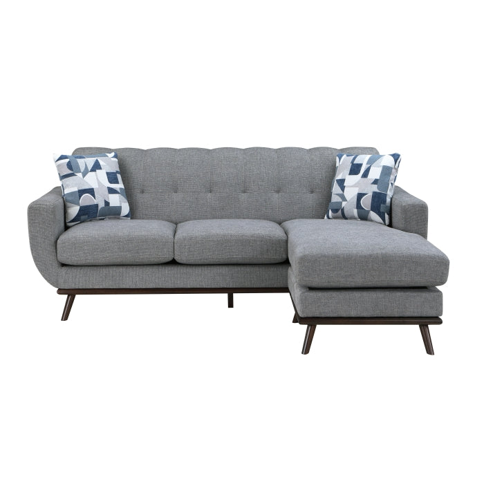 Everton Gray Reversible Sofa Chaise - Ornate Home