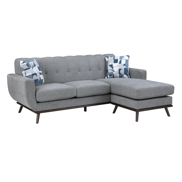 Everton Gray Reversible Sofa Chaise - Ornate Home