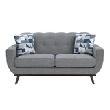Everton Gray Sofa & Loveseat - Ornate Home