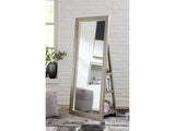 Evesen Champagne Floor Mirror w/ Storage (Online Special Price) - Ornate Home
