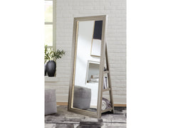 Evesen Champagne Floor Mirror w/ Storage - Ornate Home