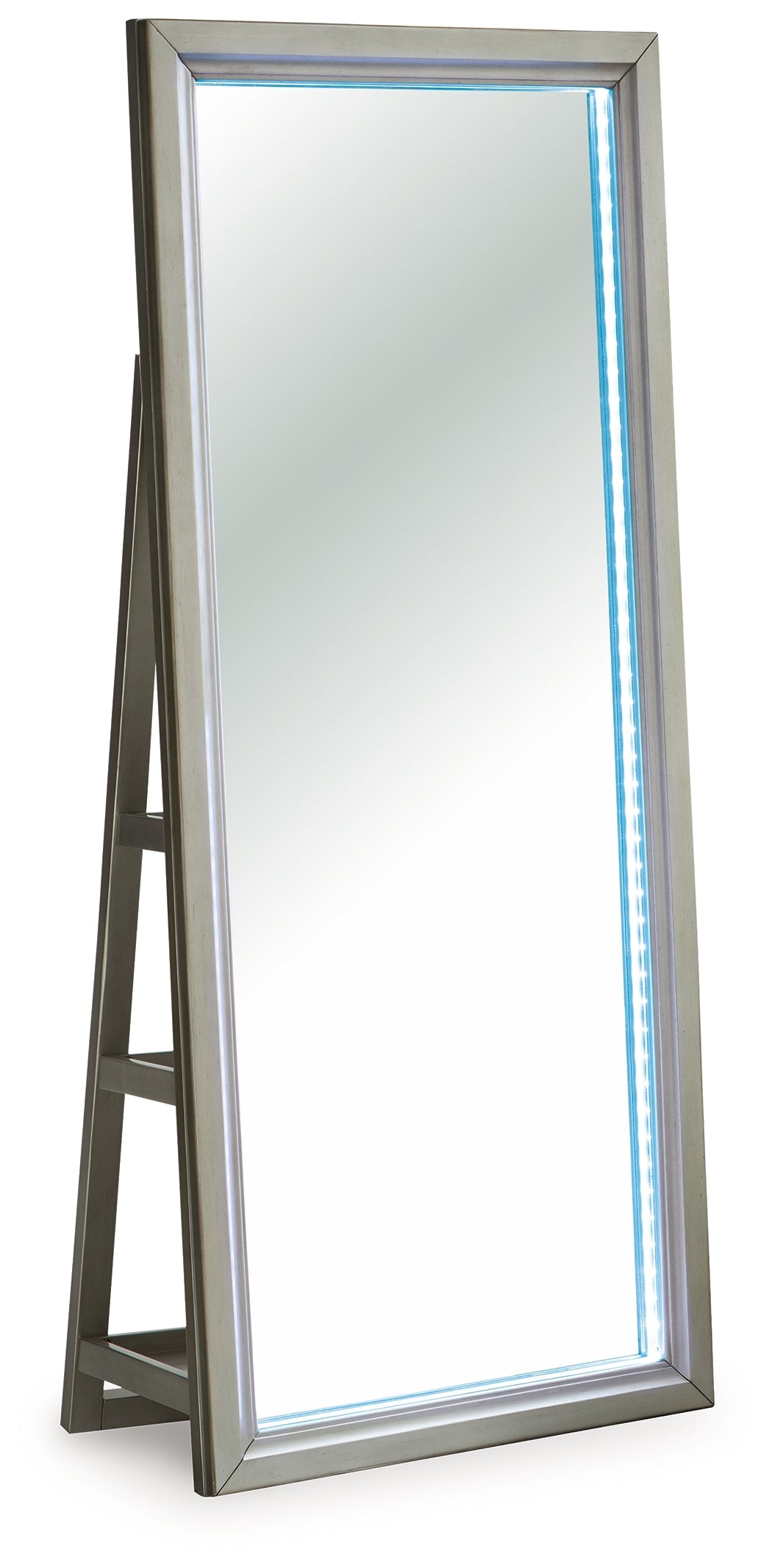 Evesen Champagne Floor Standing Mirror/Storage (Online Special Price) - Ornate Home