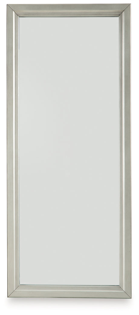 Evesen Champagne Floor Standing Mirror/Storage - Ornate Home