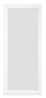 Evesen White Floor Mirror w/ Storage - Ornate Home