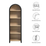 Evie Black Arched Narrow Bookcase Display Cabinet - Ornate Home