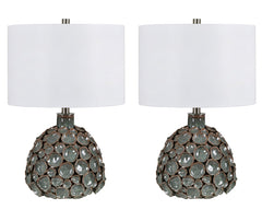Evie Grey Table Lamp (Set of 2) - Ornate Home