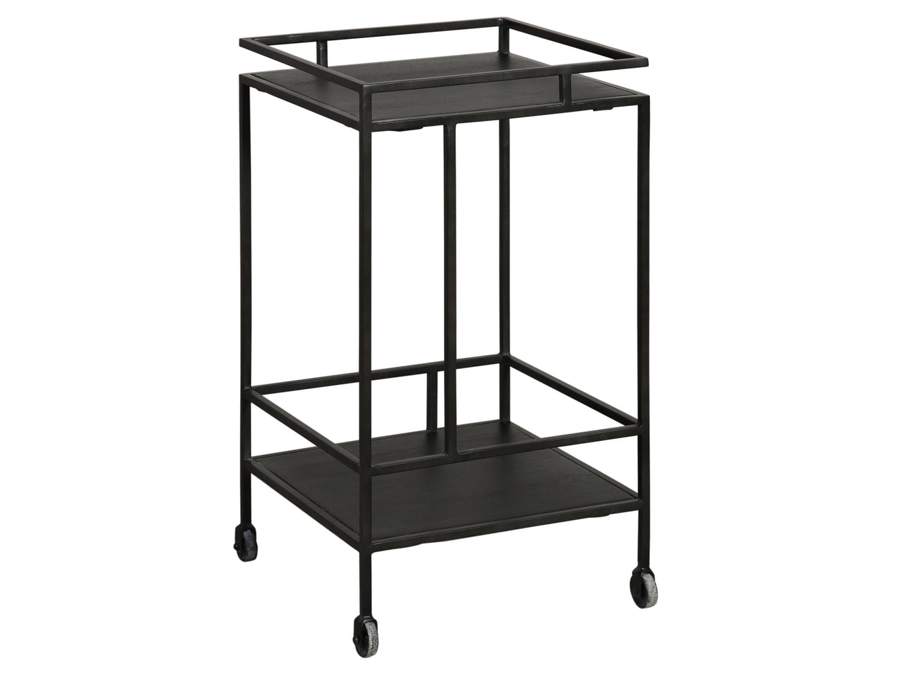 Evita Black Bar Cart - Ornate Home