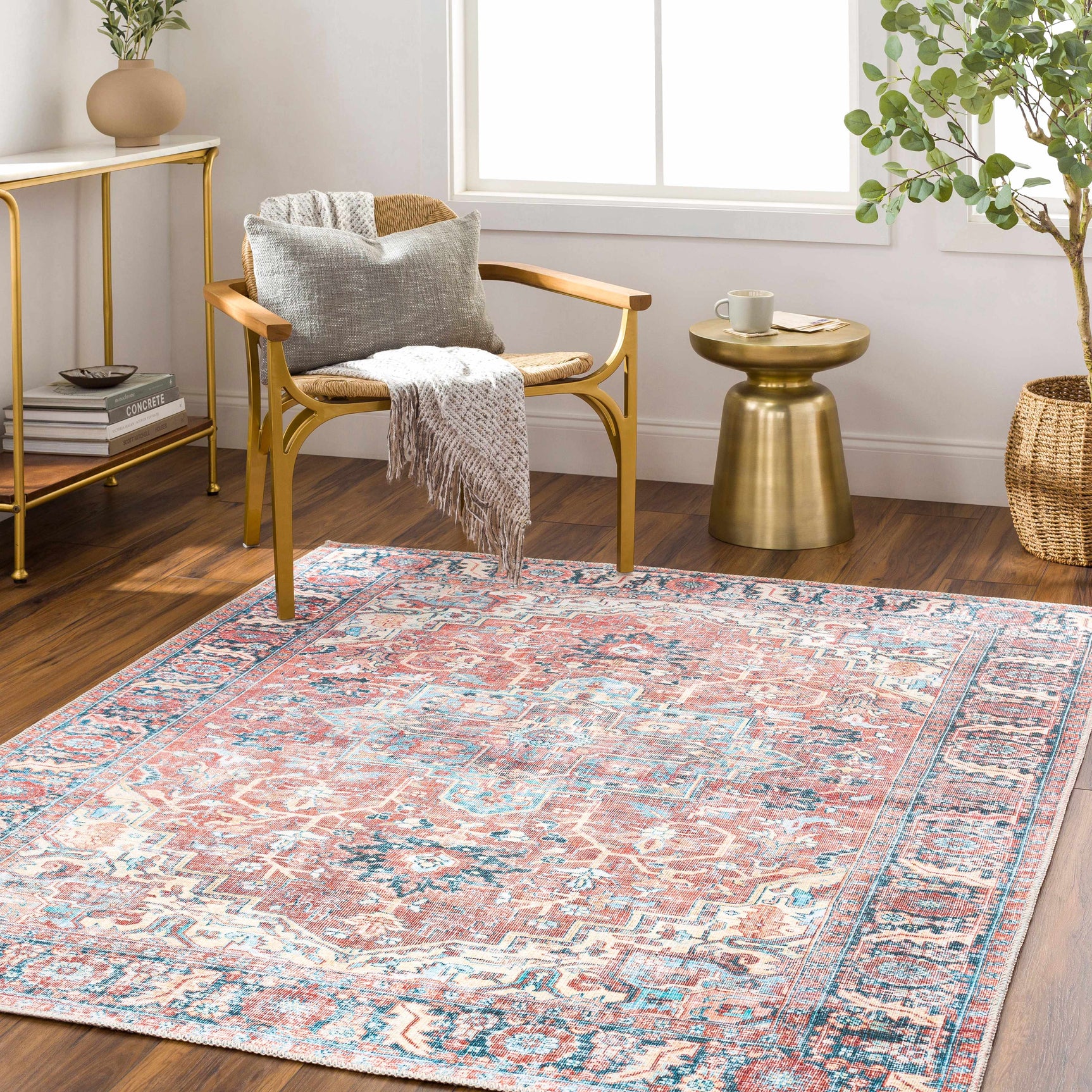 Evony Washable Area Rug - Clearance - Ornate Home