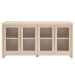 Evren Ash 4-Door Sideboard Storage Display Cabinet - Ornate Home