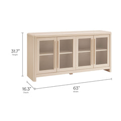 Evren Ash 4-Door Sideboard Storage Display Cabinet - Ornate Home