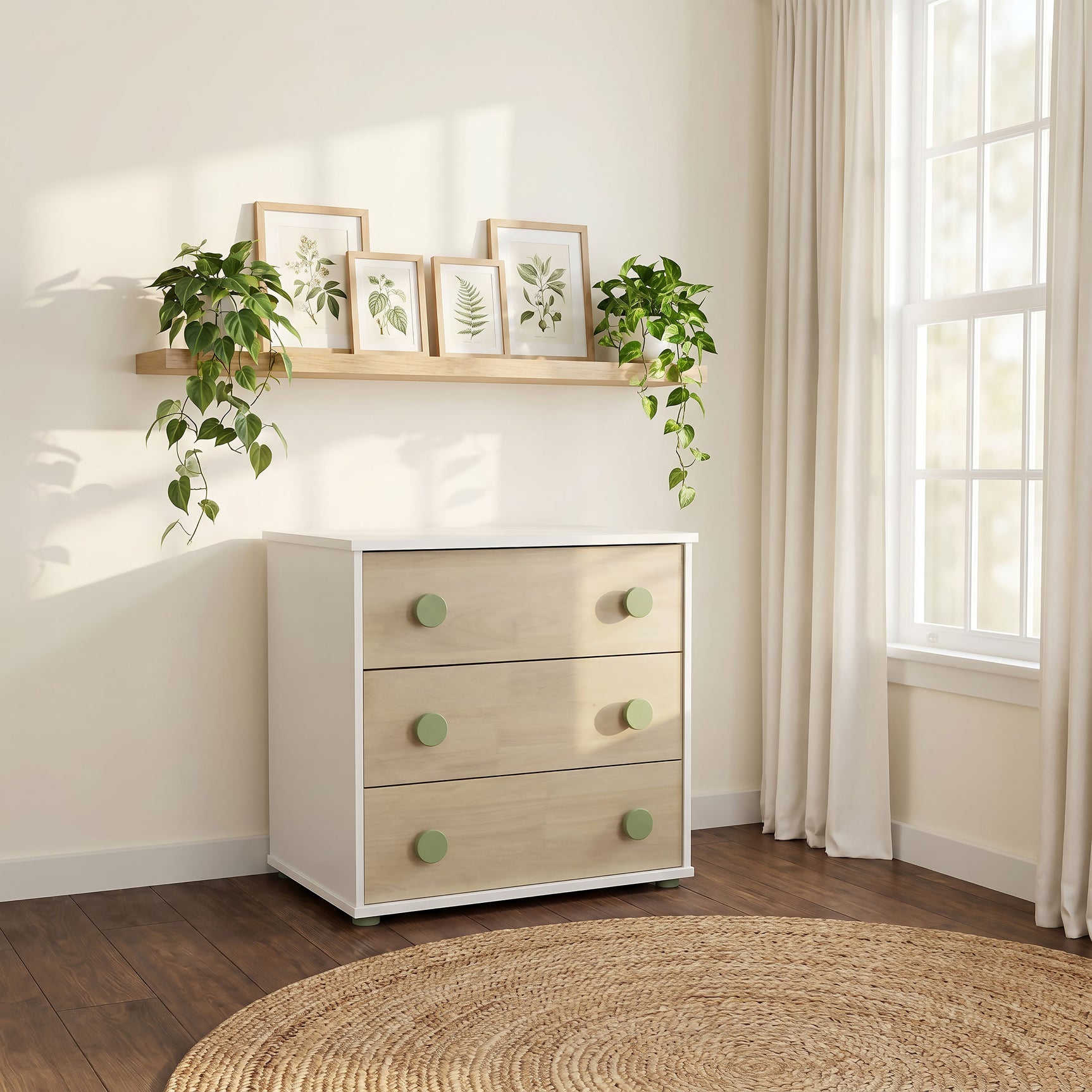 Evren Off White / Natural / Olive Chest - Ornate Home
