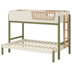 Evren Off White / Natural / Olive T/F Bunk Bed - Ornate Home