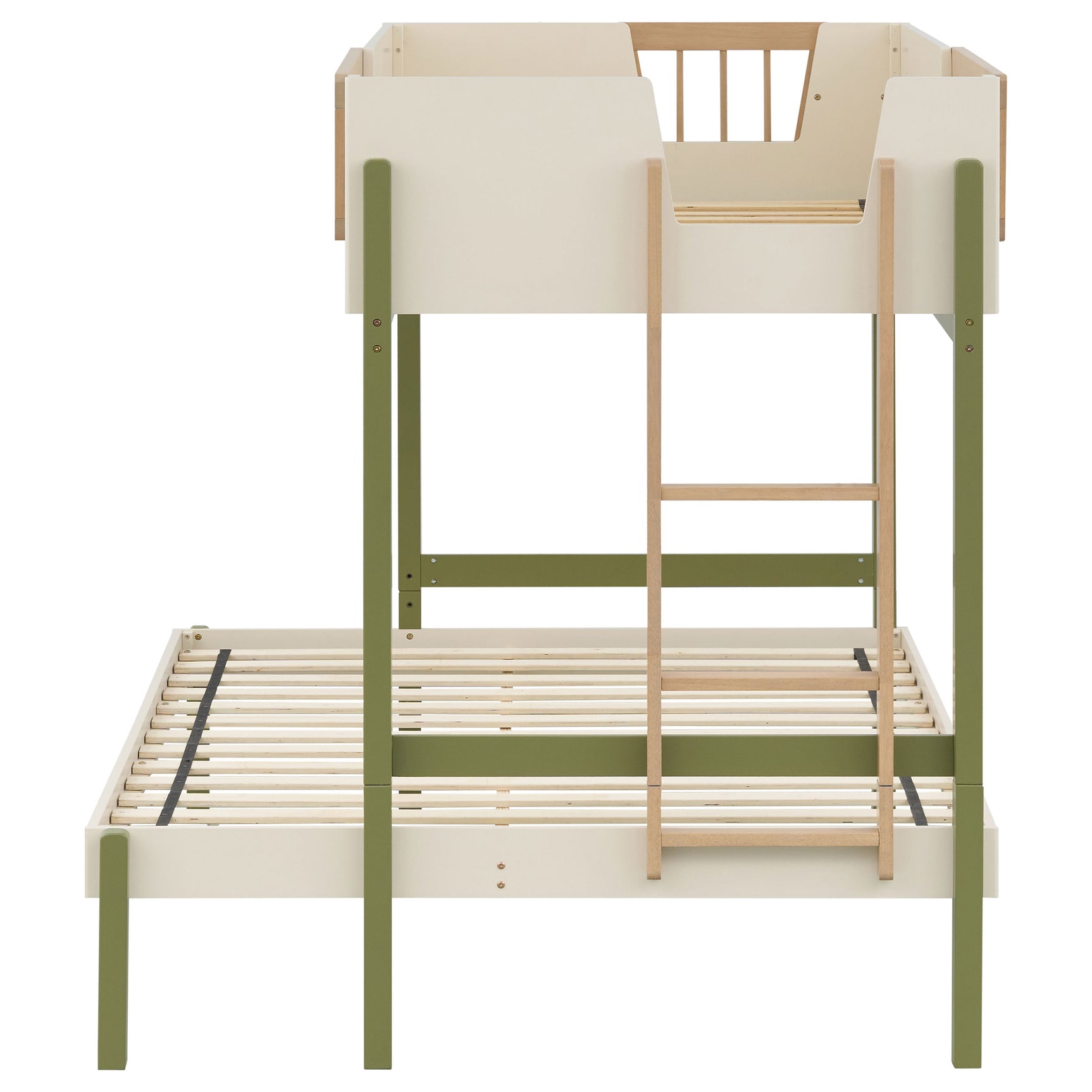 Evren Off White / Natural / Olive T/F Bunk Bed - Ornate Home