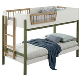 Evren Off White / Natural / Olive T/T Bunk Bed - Ornate Home