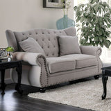 Ewloe Light Gray Loveseat - Ornate Home