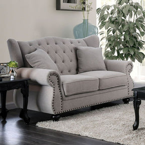 Ewloe Light Gray Loveseat - Ornate Home