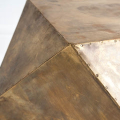 Exagoni Brass Hexagonal End/Side Table - Ornate Home