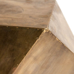 Exagoni Brass Hexagonal End/Side Table - Ornate Home