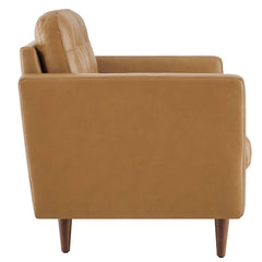 Exalt Tan Tufted Leather Loveseat - Ornate Home
