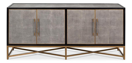 Exavier Grey Four Door Sideboard - Ornate Home