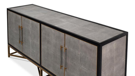 Exavier Grey Four Door Sideboard - Ornate Home