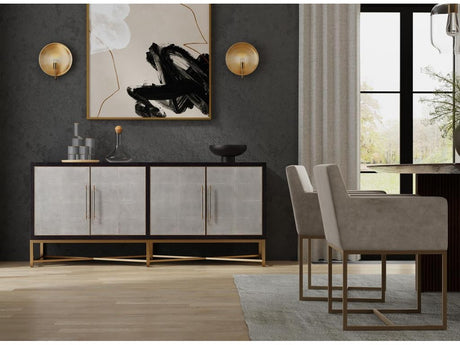 Exavier Grey Four Door Sideboard - Ornate Home