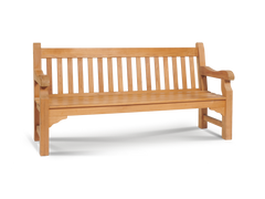 Exbury 3-Person Teak Outdoor Bench - Ornate Home