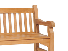 Exbury 3-Person Teak Outdoor Bench - Ornate Home