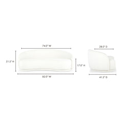 Excelsior Cream Sofa - Ornate Home