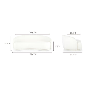 Excelsior Cream Sofa - Ornate Home