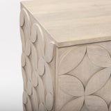 Excelsior Light Brown/Gold Wood Iron Base Accent Cabinet