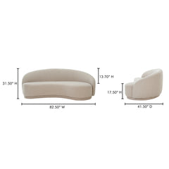 Excelsior Shiitake Beige Sofa - Ornate Home