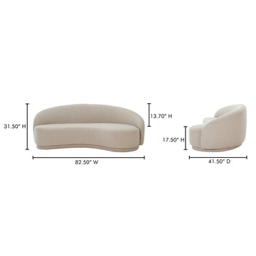Excelsior Shiitake Beige Sofa - Ornate Home