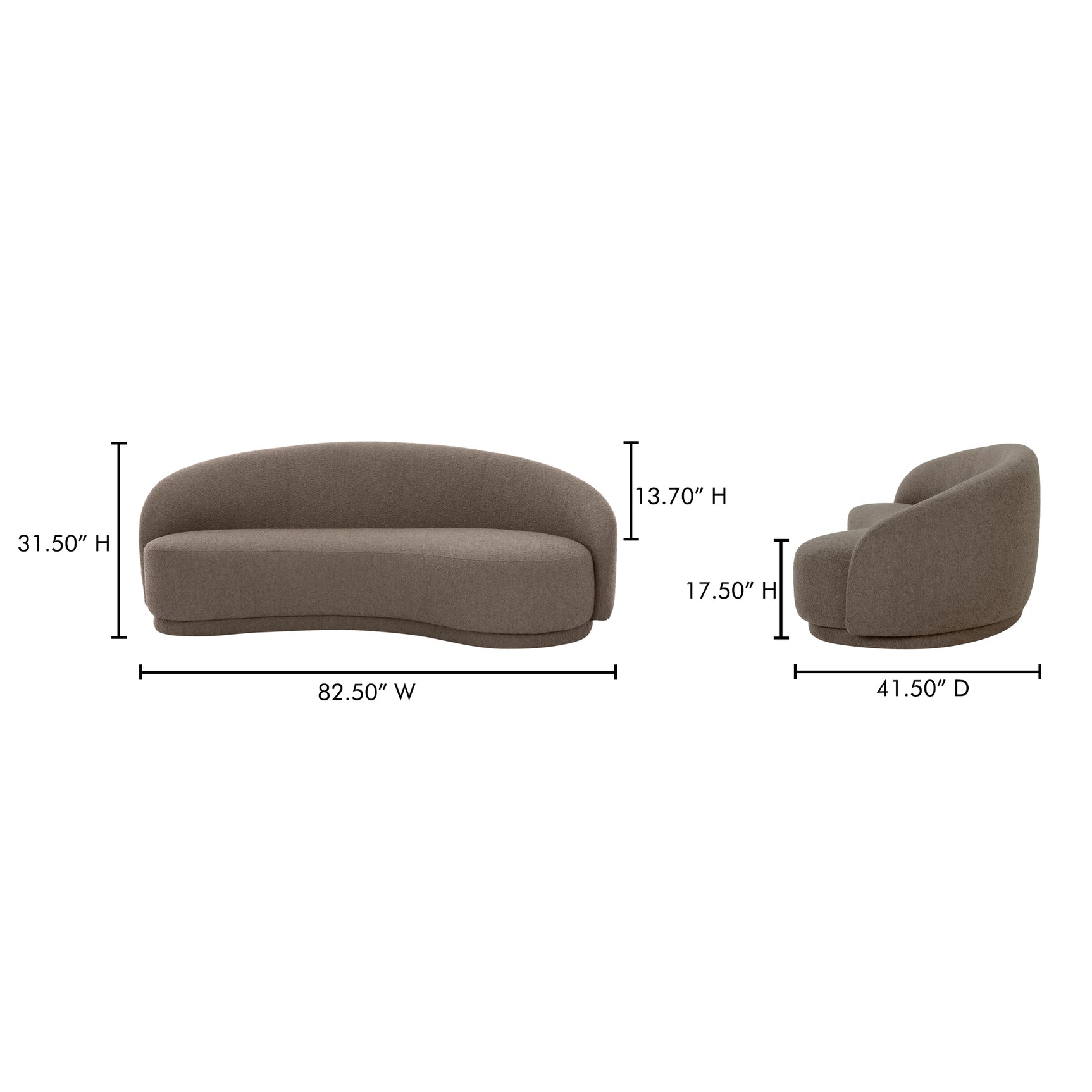 Excelsior Warm Taupe Sofa - Ornate Home